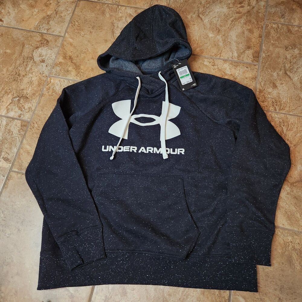 Under Armour Women’s Hoodie Large Black White Speckle